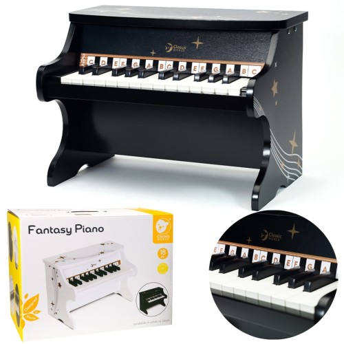 Pianino Czarne dla Dzieci CLASSIC WORLD