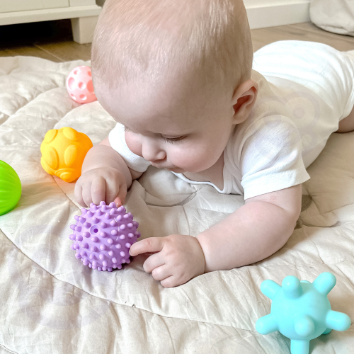 Klocki Sensoryczne do Ściskania 6 el. WOOPIE BABY
