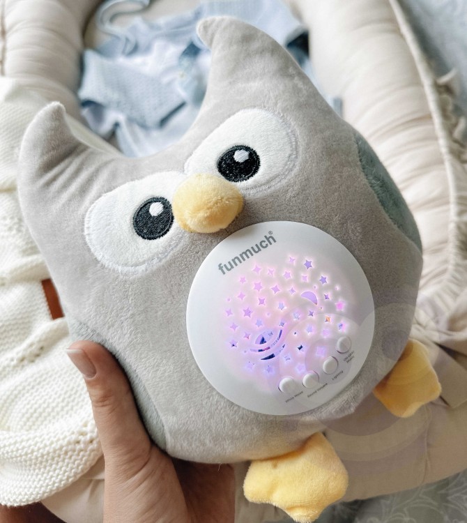 Przytulanka Usypiacz Projektor 2w1 Sówka - 10 Kołysanek WOOPIE BABY