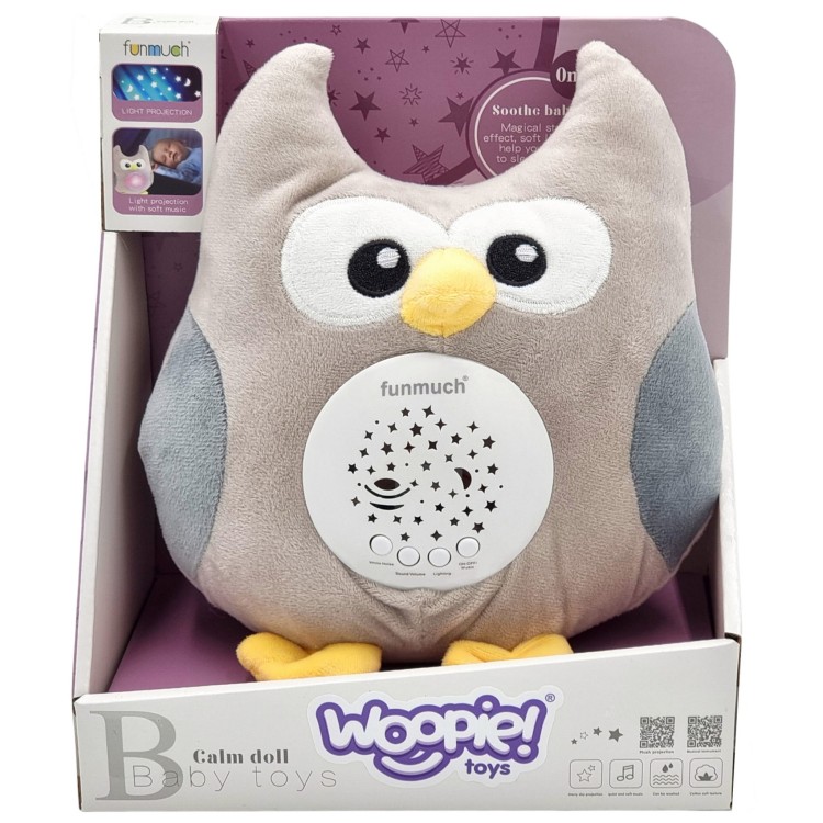 Przytulanka Usypiacz Projektor 2w1 Sówka - 10 Kołysanek WOOPIE BABY