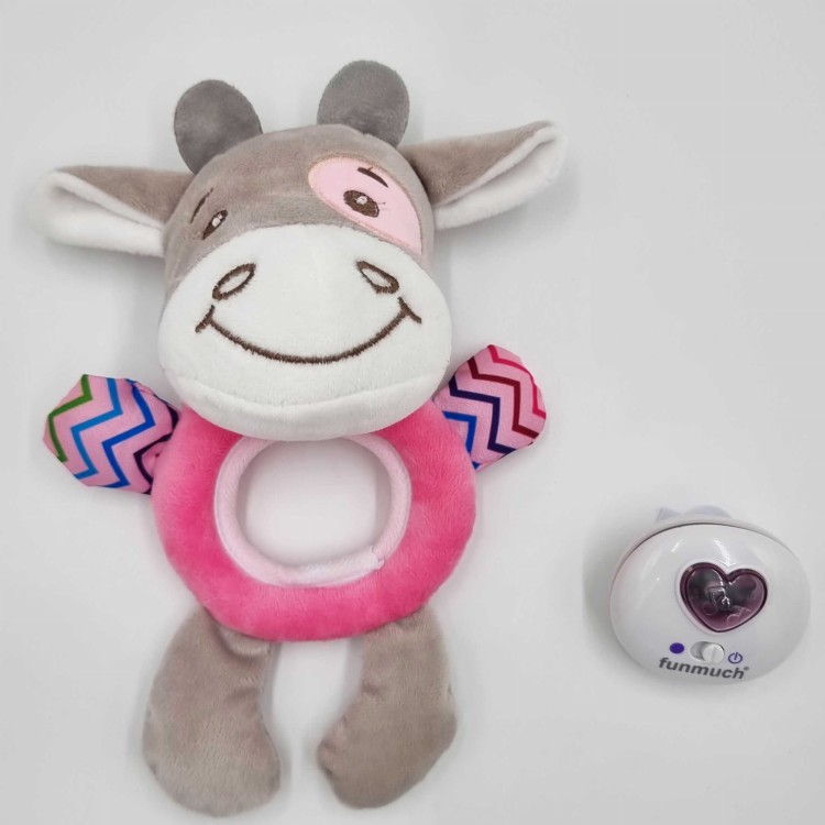 Interaktywny Pluszak Przytulanka dla Niemowląt Światło Dźwięk Byczek Gryzak Usypiacz WOOPIE BABY