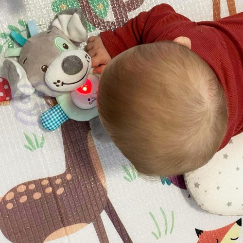 Interaktywny Pluszak Przytulanka dla Niemowląt Światło Dźwięk Piesek Usypiacz WOOPIE BABY