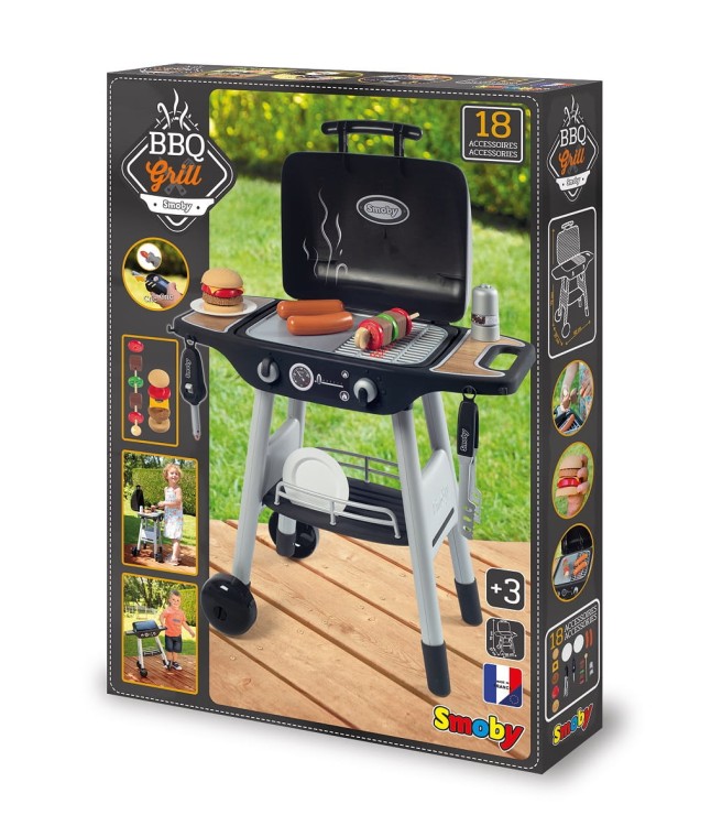 Grill Ogrodowy dla dzieci Barbecue 18 akcesoriów SMOBY