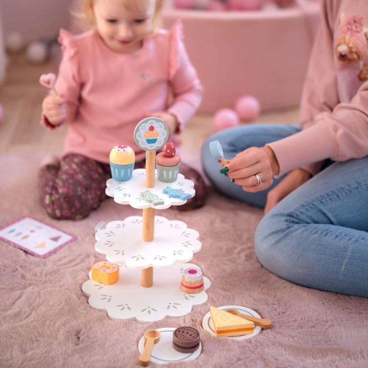 Patera Słodkości Drewniany Stojak Babeczki Ciasta TOOKY TOY