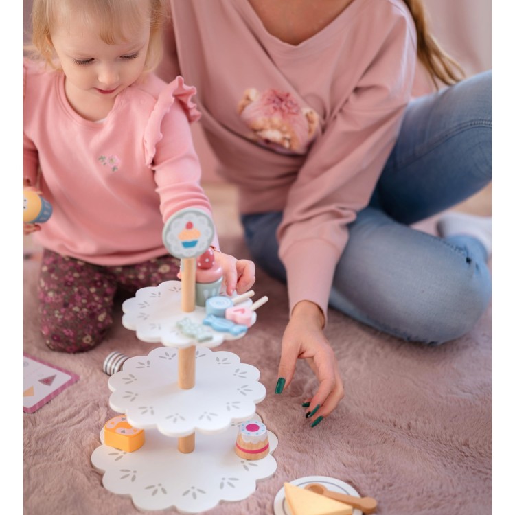 Patera Słodkości Drewniany Stojak Babeczki Ciasta TOOKY TOY