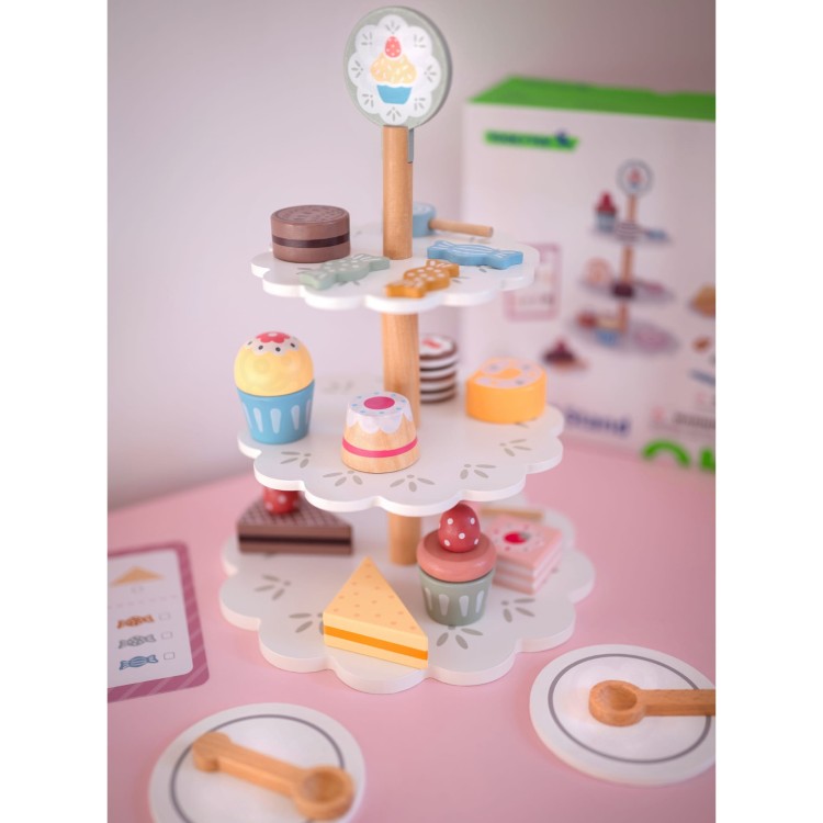 Patera Słodkości Drewniany Stojak Babeczki Ciasta TOOKY TOY