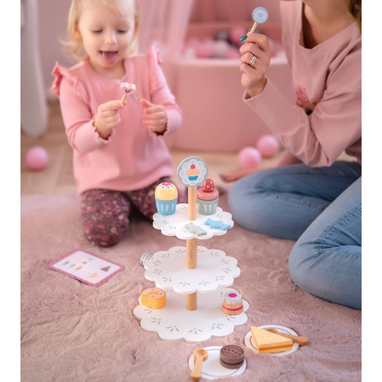 Patera Słodkości Drewniany Stojak Babeczki Ciasta TOOKY TOY