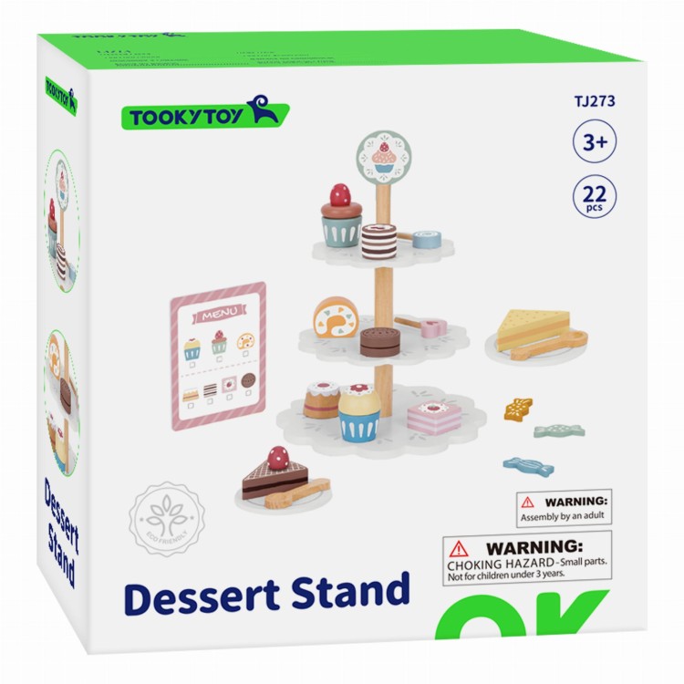 Patera Słodkości Drewniany Stojak Babeczki Ciasta TOOKY TOY