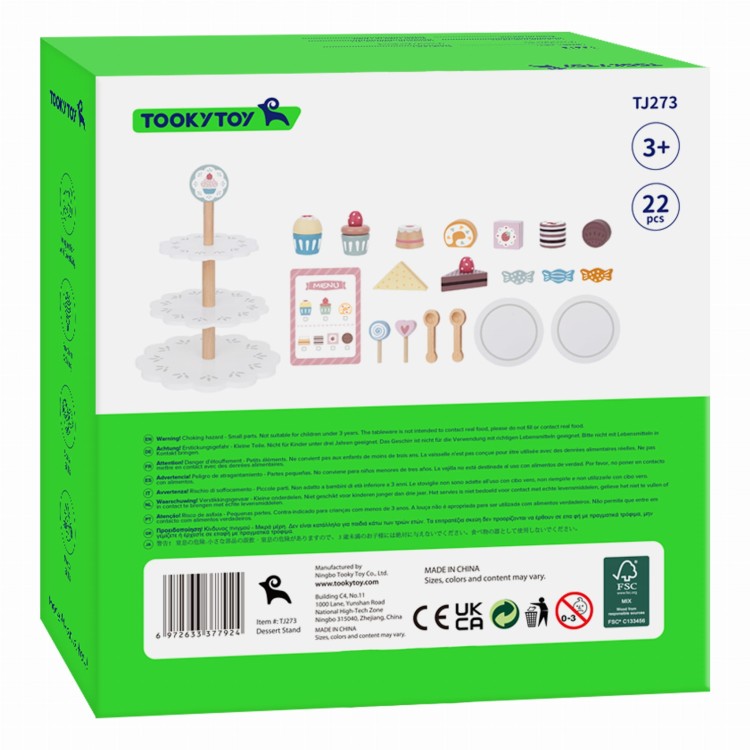 Patera Słodkości Drewniany Stojak Babeczki Ciasta TOOKY TOY
