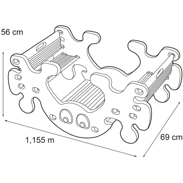 Duży Stolik Piknikowy - Bujak Huśtawka Ghost FEBER 2w1