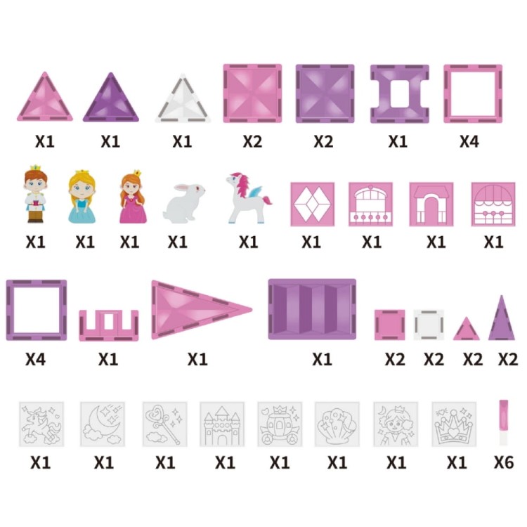 Magnetyczny Zestaw Konstrukcyjny Zbuduj Zamek