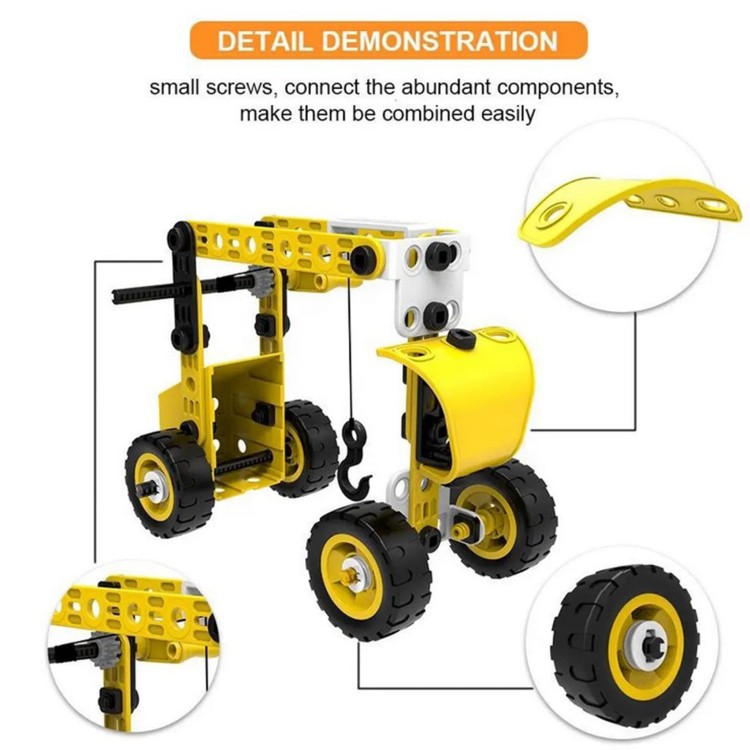Pojazdy Zestaw Konstrukcyjny 8w1 Klocki WOOPIE