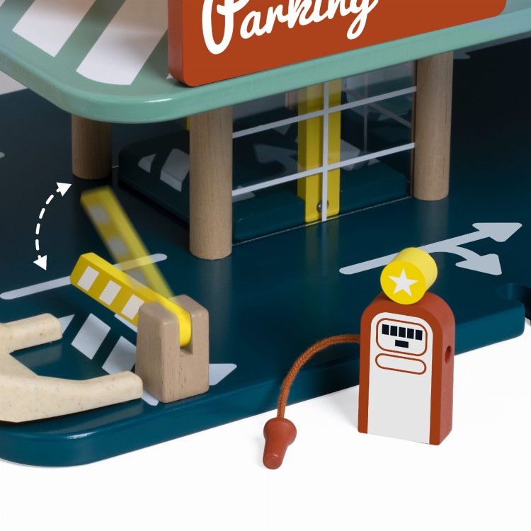 CLASSIC WORLD Wielopoziomowy Parking Auta Helikopter Dystybutor Myjnia + Akc.