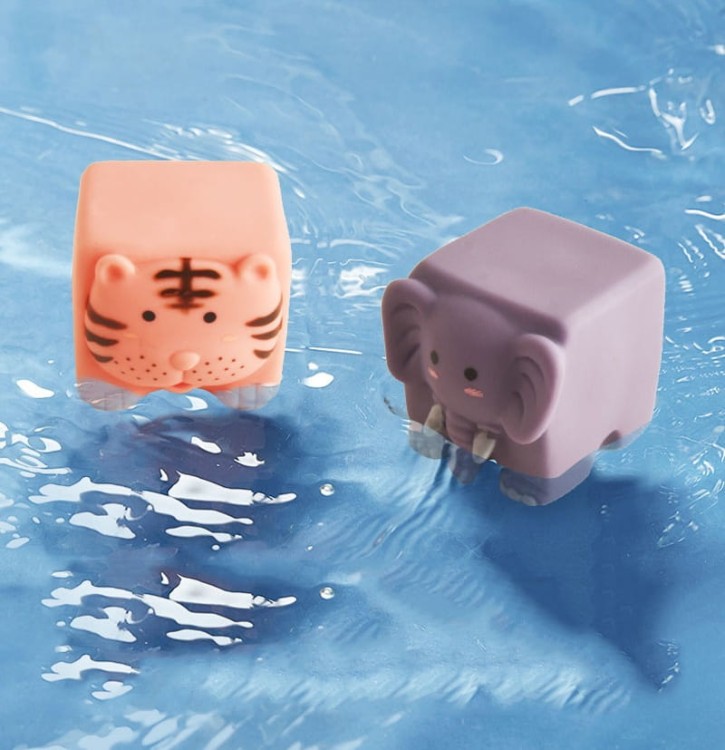 Klocki Sensoryczne Układanka do Ściskania Dźwięk Zwierzątka 12 el. WOOPIE BABY