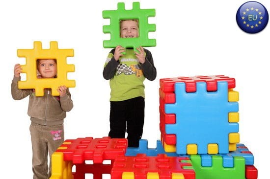 Klocki Edukacyjne Wafle Ogrodzenie Domek WOOPIE