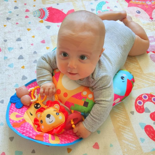 Poduszka Rogal Interaktywna Mata Edukacyjna Grzechotka Gryzak WOOPIE BABY