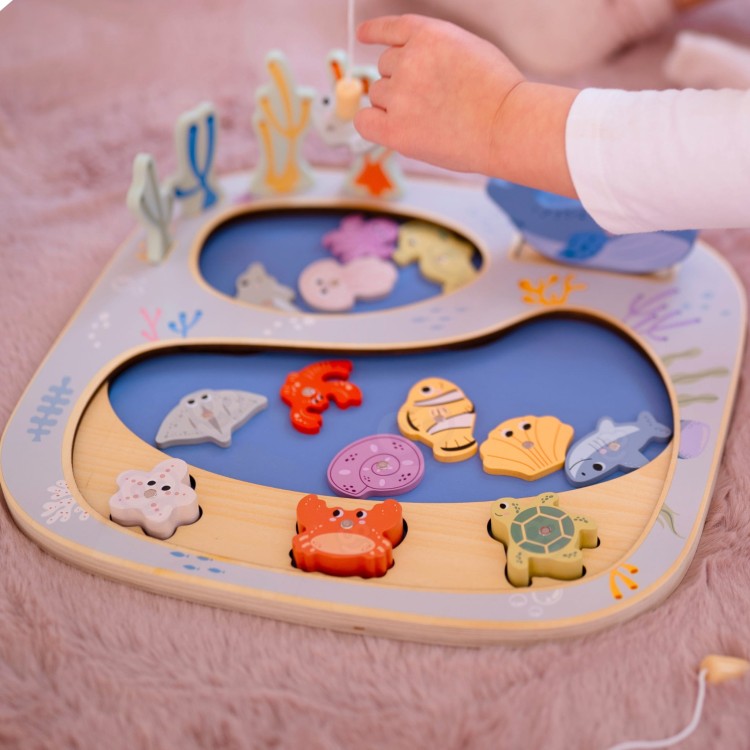 Złowić Rybkę Gra Zręcznościowa Układanka Montessori TOOKY TOY
