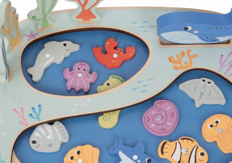 Złowić Rybkę Gra Zręcznościowa Układanka Montessori TOOKY TOY