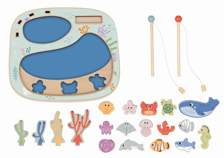 Złowić Rybkę Gra Zręcznościowa Układanka Montessori TOOKY TOY