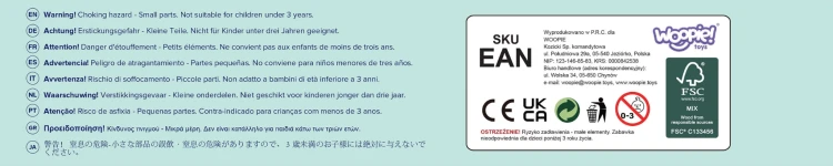 WOOPIE GREEN Drewniany Plac Budowy 5w1 Ruchomy Dźwig XXL Pojazdy Budowlane 13 el. FSC