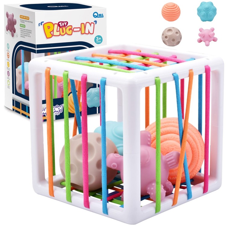 Elastyczna Kostka Sensoryczna Sorter dla Dzieci Zwariowane Kształty 5 el. WOOPIE BABY