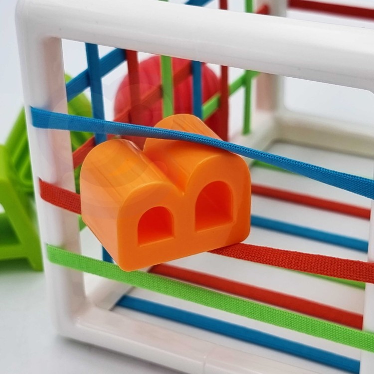 Elastyczna Kostka Sensoryczna Sorter dla Dzieci Kolorowe Kształty Alfabet 15 el. WOOPIE BABY