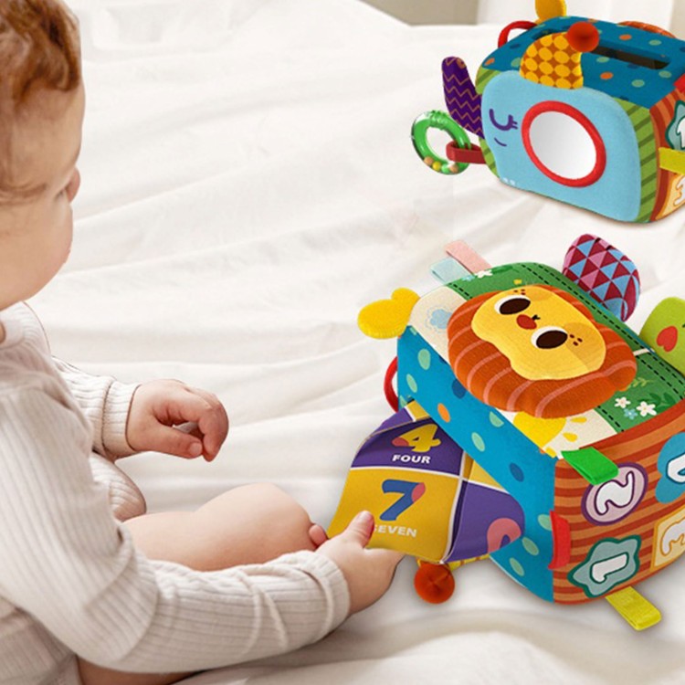 Zabawka Edukacyjna Sensoryczna Pani Metka Pudełeczko Chusteczek WOOPIE BABY