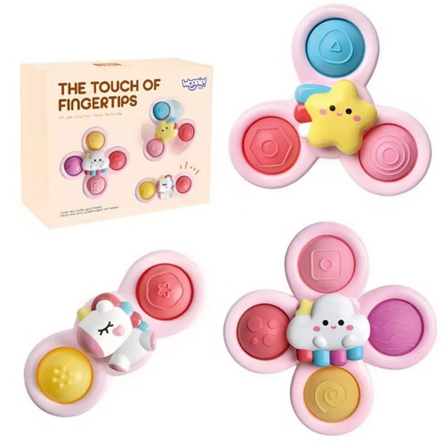 Kosmiczny Spinner Pop-it Zabawka Sensoryczna Wymienne 3 szt Różowy. WOOPIE BABY