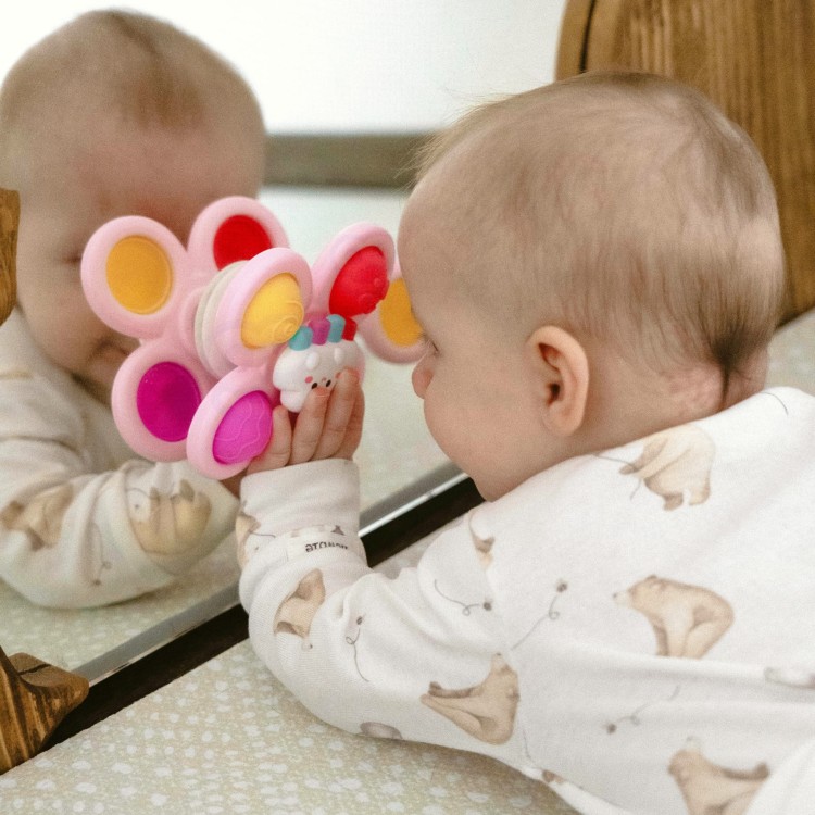 Kosmiczny Spinner Pop-it Zabawka Sensoryczna Wymienne 3 szt Różowy. WOOPIE BABY