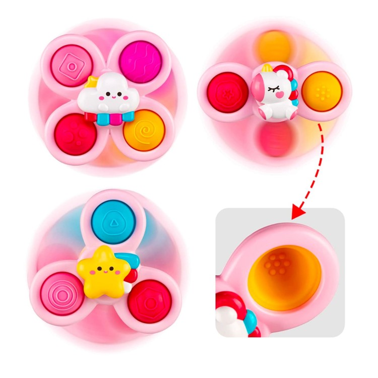Kosmiczny Spinner Pop-it Zabawka Sensoryczna Wymienne 3 szt Różowy. WOOPIE BABY