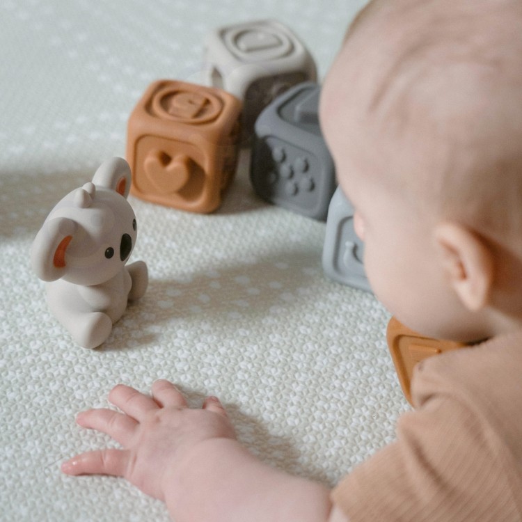 Zestaw Edukacyjna Piramdka Klocki Sensoryczne 2w1 Gryzak Cyferki WOOPIE BABY