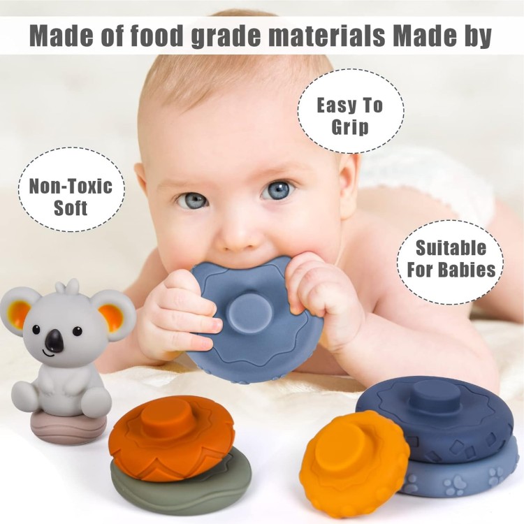 Zestaw Edukacyjna Piramidka Koala 2w1 Gryzak WOOPIE BABY