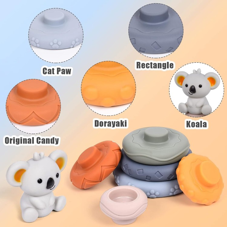 Zestaw Edukacyjna Piramidka Koala 2w1 Gryzak WOOPIE BABY