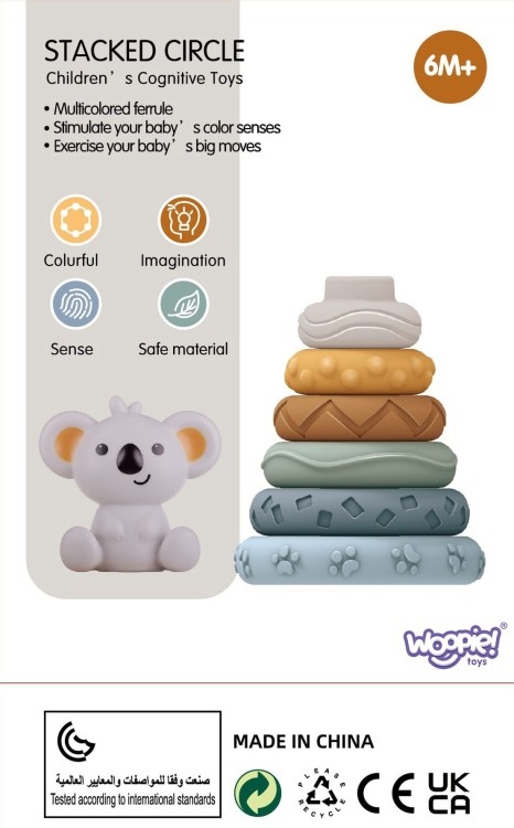 Zestaw Edukacyjna Piramidka Koala 2w1 Gryzak WOOPIE BABY