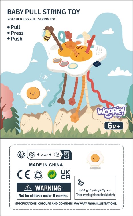 Zabawka Sensoryczna Montessori Gryzak Grzechotka Wielofunkcyjny UFO WOOPIE BABY