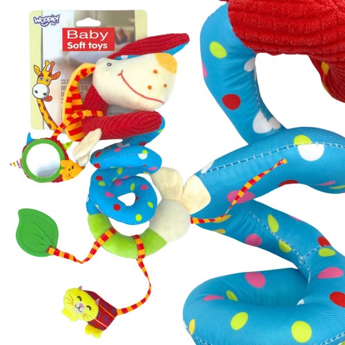 Miękka Zawieszka Spirala do Wózka Łóżeczka Piesek Edukacyjna WOOPIE BABY