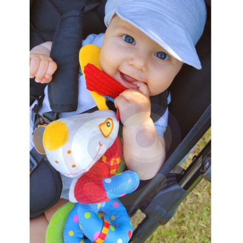 Miękka Zawieszka Spirala do Wózka Łóżeczka Piesek Edukacyjna WOOPIE BABY