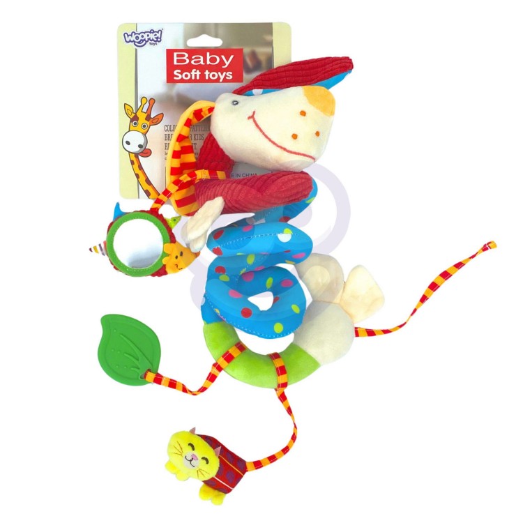 Miękka Zawieszka Spirala do Wózka Łóżeczka Piesek Edukacyjna WOOPIE BABY