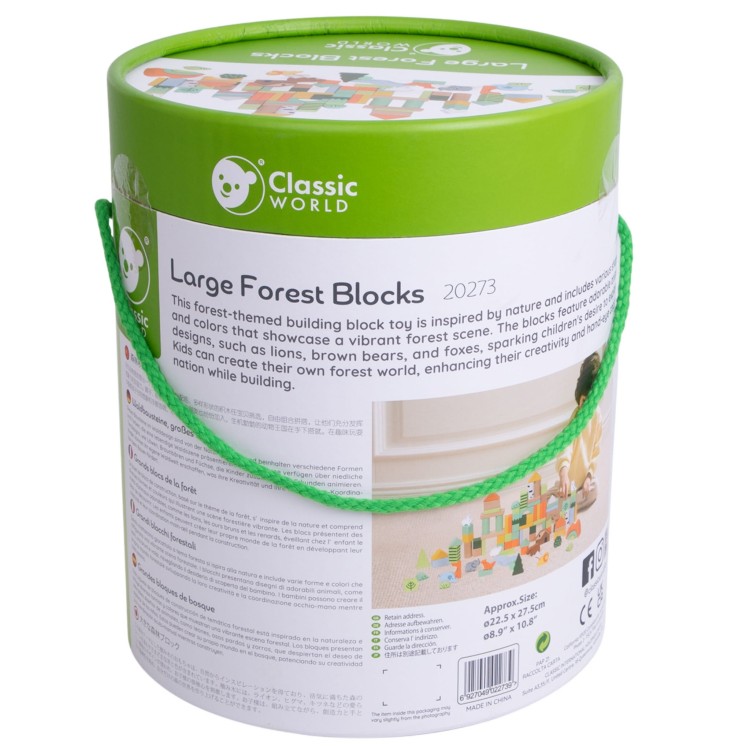 Zestaw Drewnianych Klocków Leśny Świat 100 el.