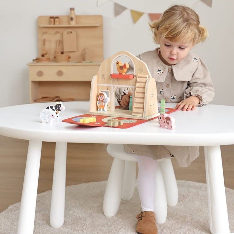 Drewniana Składana Farma w Walizce ze Zwierzątkami TOOKY TOY