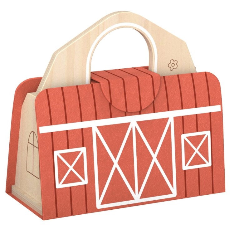 Drewniana Składana Farma w Walizce ze Zwierzątkami TOOKY TOY