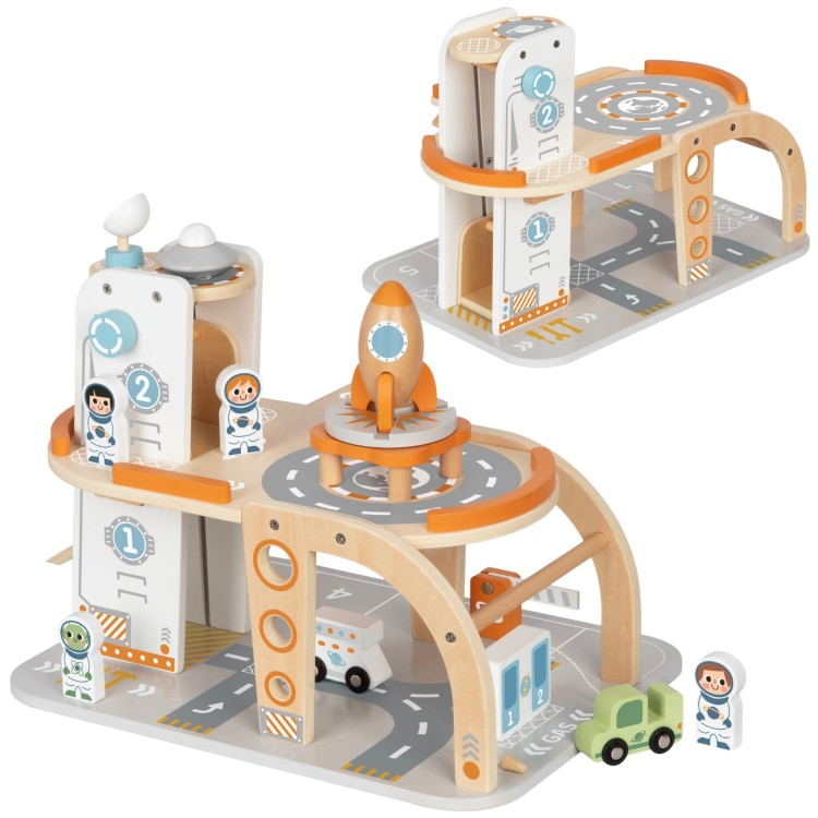 Drewniany Kosmiczny Parking Stacja Kosmiczna TOOKY TOY