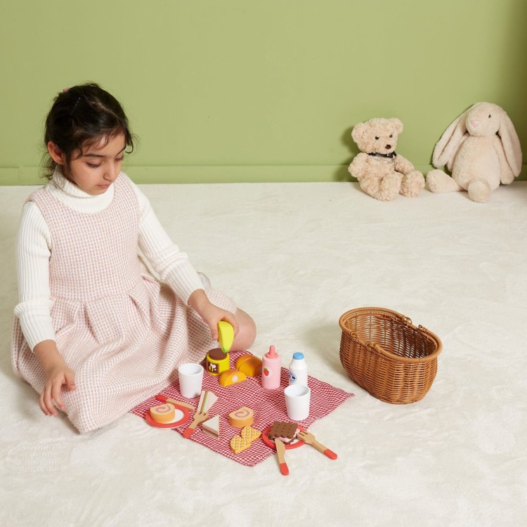 Drewniany Zestaw Piknikowy 30 el.