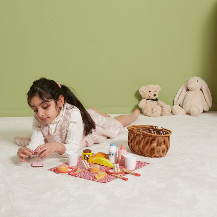 Drewniany Zestaw Piknikowy 30 el.