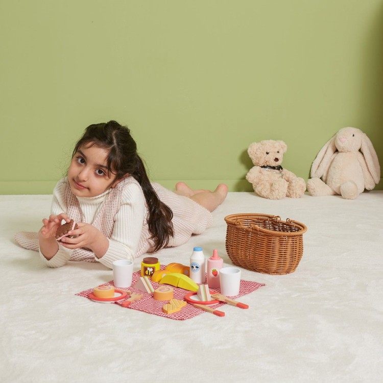 Drewniany Zestaw Piknikowy 30 el.