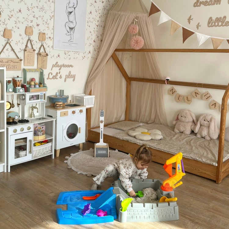 Przenośna Piaskownica Zamek Zamykana + 9 akc. WOOPIE