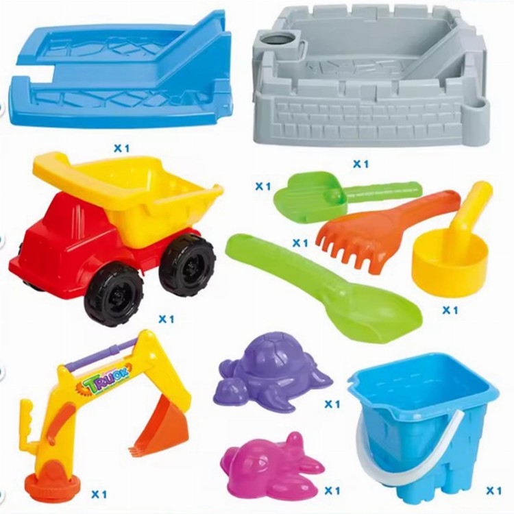 Przenośna Piaskownica Zamek Zamykana + 9 akc. WOOPIE