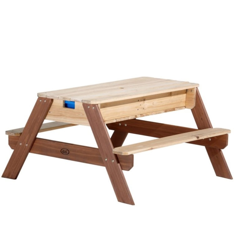 Stół Piknikowy Nick z Ławką i Parasolem oraz Pojemnikami na Wodę/Piasek