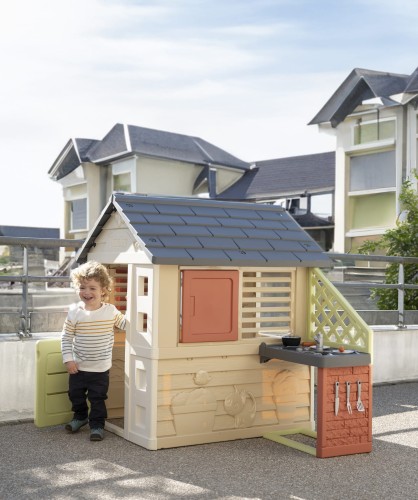 Domek Nature z kuchnią + 17 akcesoriów SMOB Y