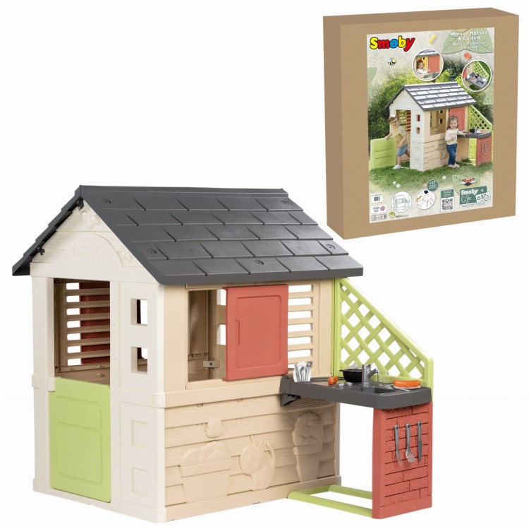 Domek Nature z kuchnią + 17 akcesoriów SMOB Y